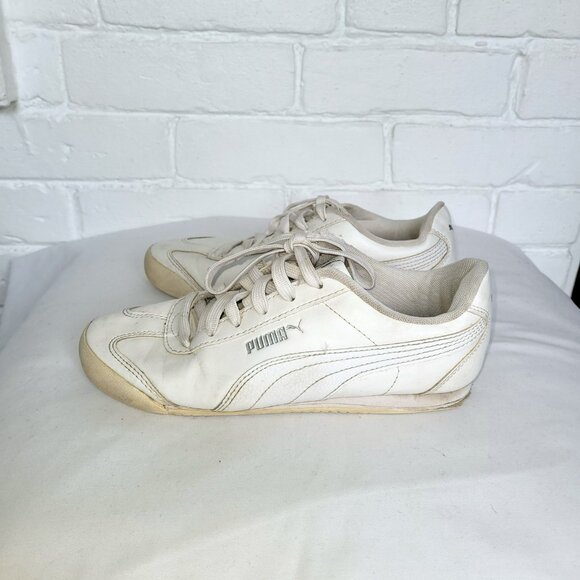 PUMA Shoes Roma Basic Junior Trainers White/Light Grey Size 4.5 - Picture 5 of 9